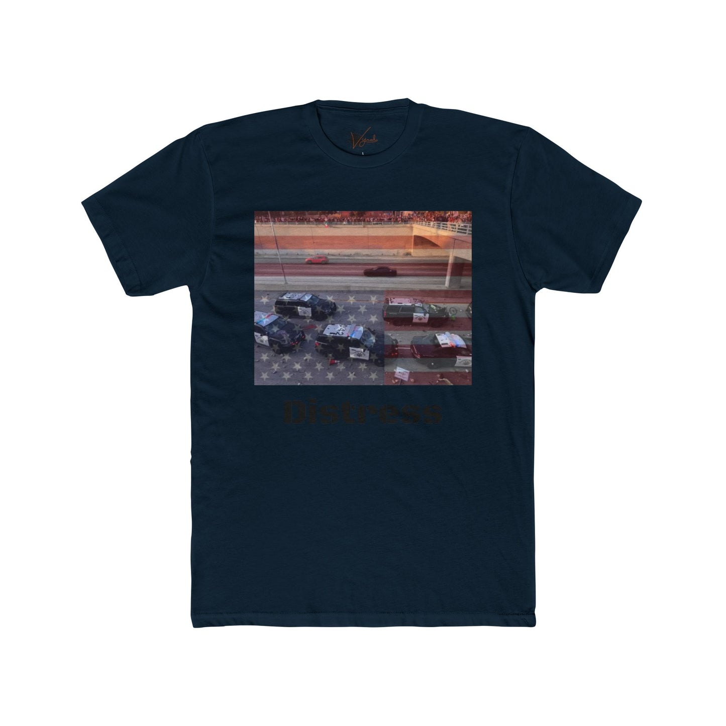 Distress Cotton Crew Tee