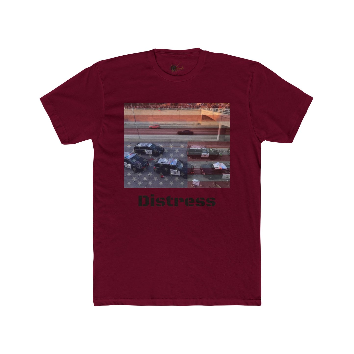 Distress Cotton Crew Tee