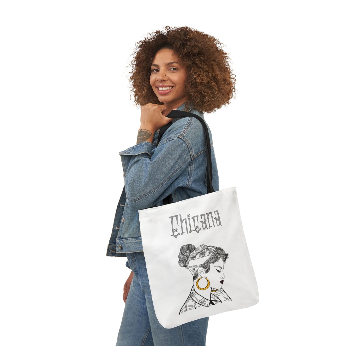 Chicana Canvas Tote Bag - Stylish Eco-Friendly Carryall for Fashion Lovers, Art Enthusiasts, Gifts for Her, Everyday Use