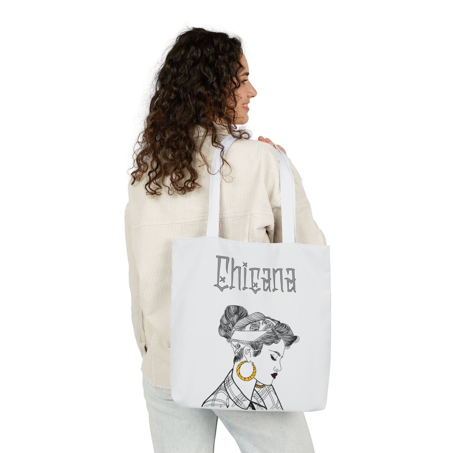 Chicana Canvas Tote Bag - Stylish Eco-Friendly Carryall for Fashion Lovers, Art Enthusiasts, Gifts for Her, Everyday Use