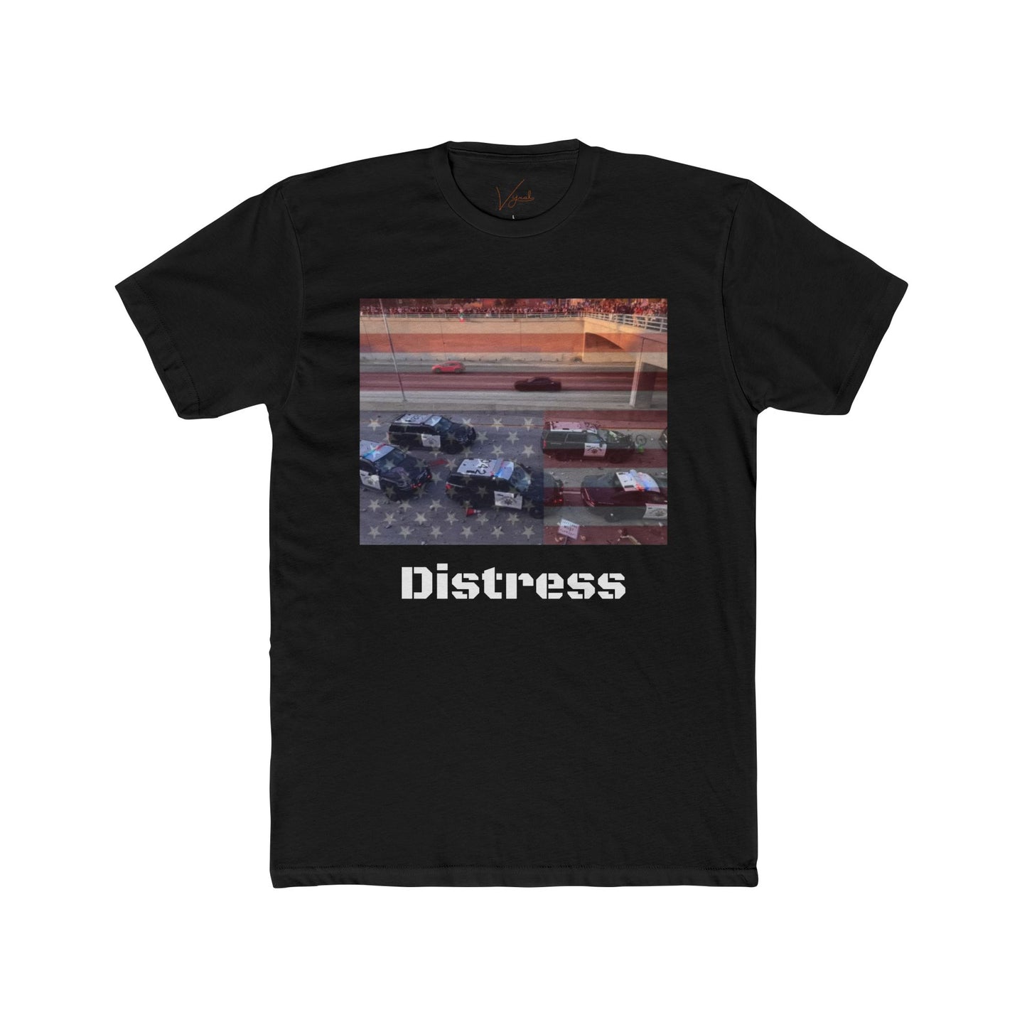 Distress Cotton Crew Tee