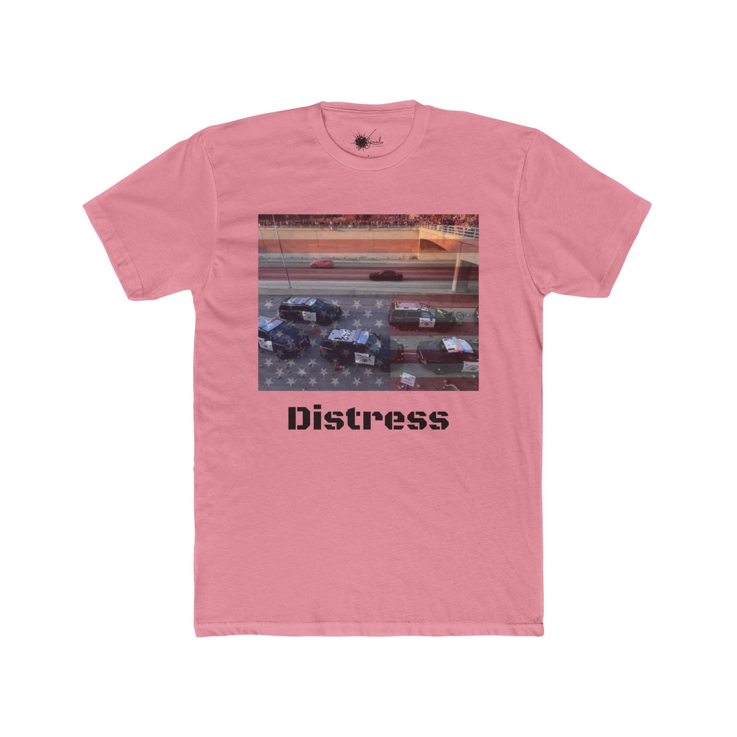 Distress Cotton Crew Tee