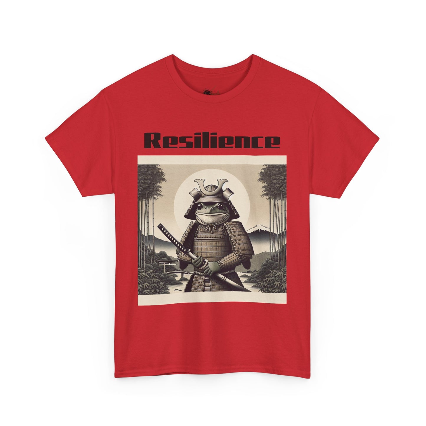 Samurai Resilience Unisex Heavy Cotton Tee | Motivational Graphic Shirt
