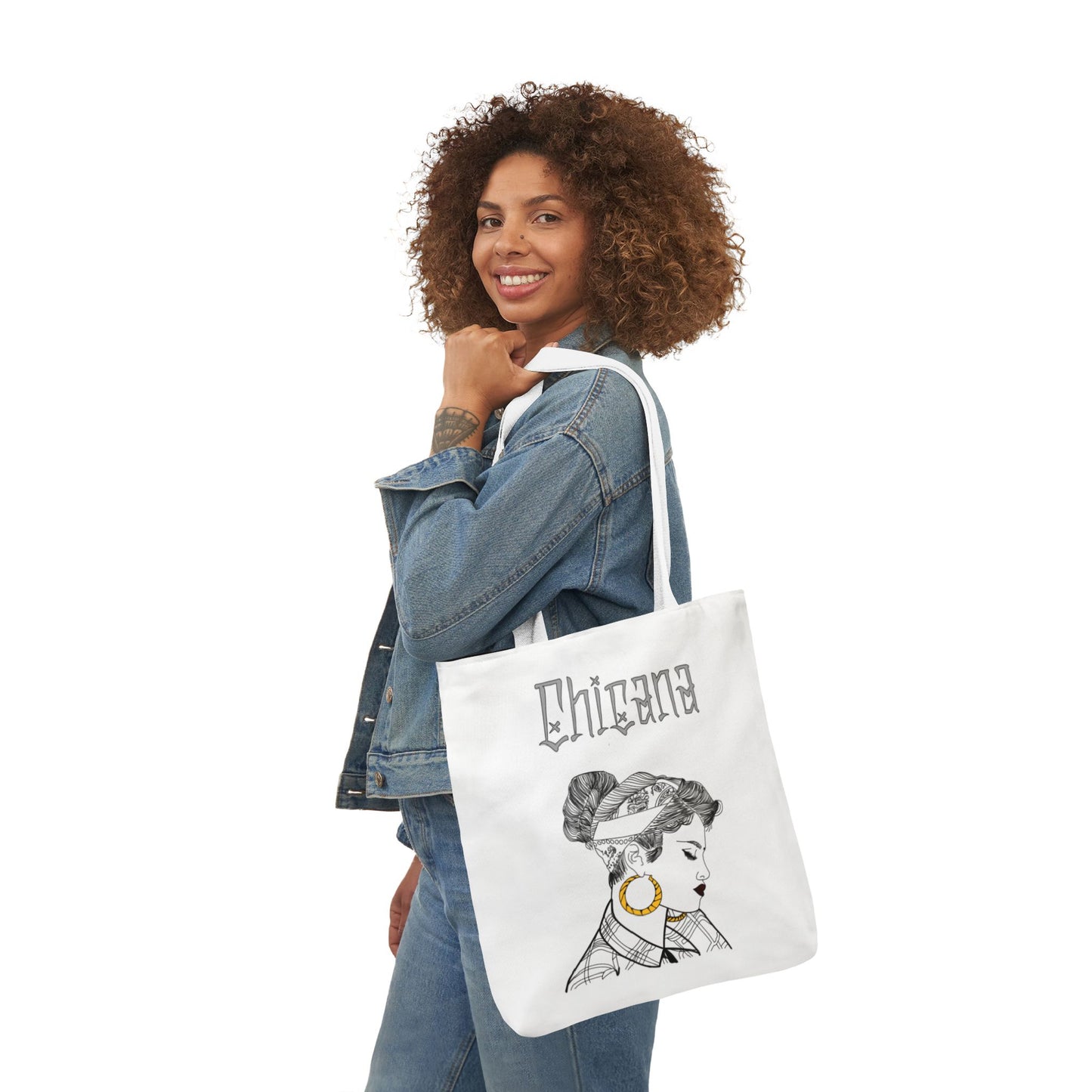 Chicana Canvas Tote Bag - Stylish Eco-Friendly Carryall for Fashion Lovers, Art Enthusiasts, Gifts for Her, Everyday Use