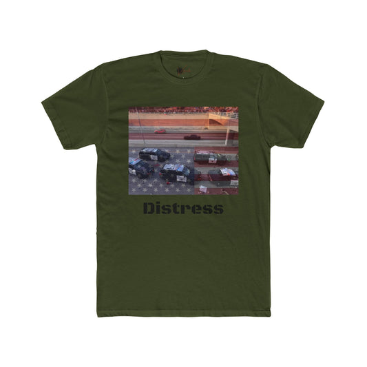 Distress Cotton Crew Tee