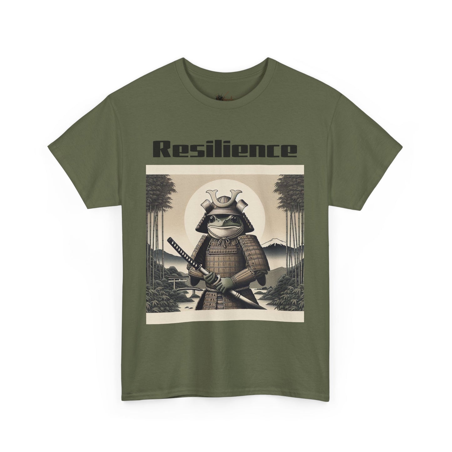 Samurai Resilience Unisex Heavy Cotton Tee | Motivational Graphic Shirt