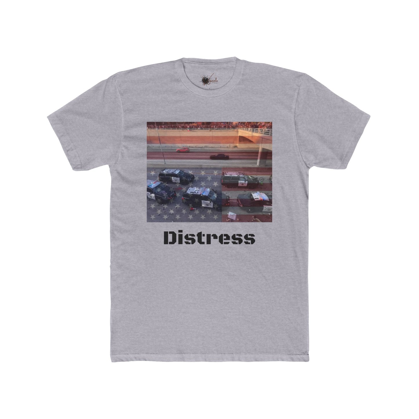 Distress Cotton Crew Tee