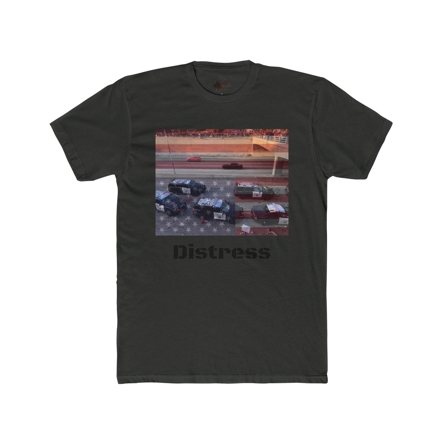 Distress Cotton Crew Tee