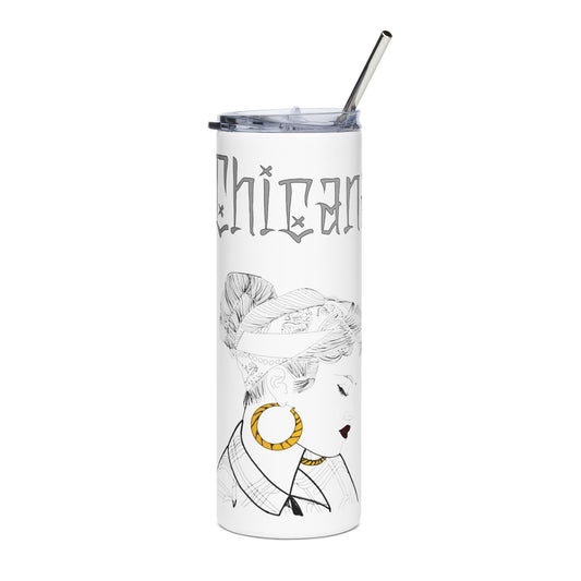 Chic Stainless Steel Tumbler, 20oz - Stylish Drinkware for Coffee Lovers, Gift for Her, Birthday, and Moms