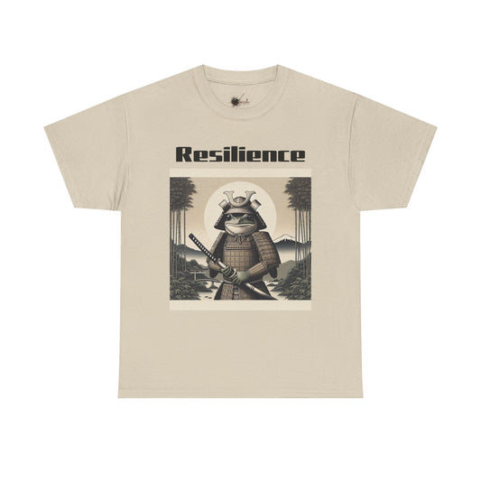 Samurai Resilience Unisex Heavy Cotton Tee | Motivational Graphic Shirt