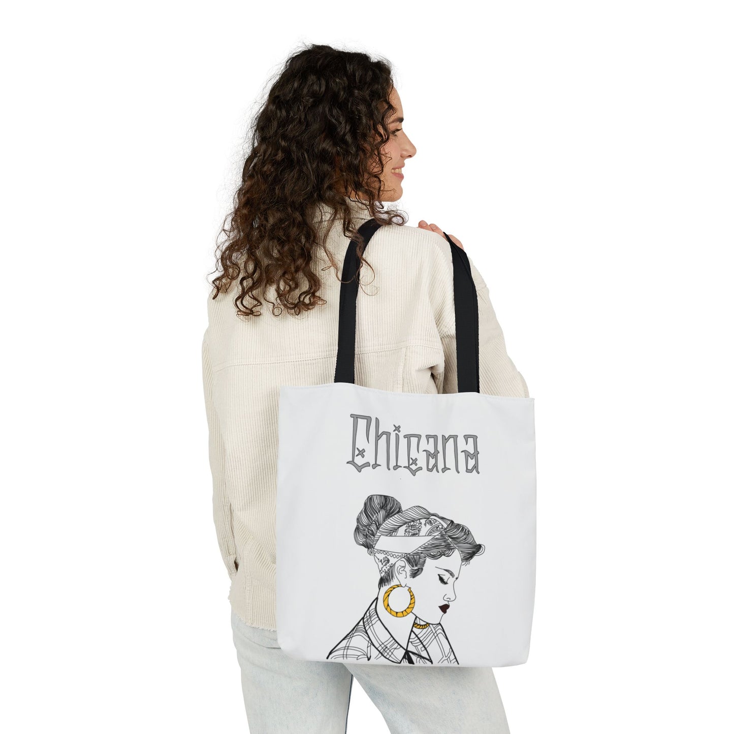 Chicana Canvas Tote Bag - Stylish Eco-Friendly Carryall for Fashion Lovers, Art Enthusiasts, Gifts for Her, Everyday Use